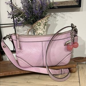Coach Light Pink Leather Shoulder Bag